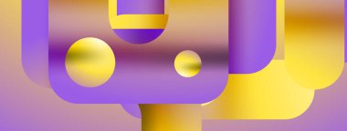 Basit geometrik formlar - dinamik geometrik soyut arkaplan. Duvar kağıdı, afiş, arkaplan, iniş sayfası, duvar sanatı, davetiye, baskılar, posterler için görsel senfoni