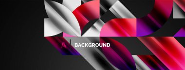 Yaratıcı teknolojiyi, dijital sanatı, sosyal iletişimi ve modern bilimi sembolize eden soyut geometrik şekiller. Posterler, kapaklar, afişler, broşürler ve web siteleri için ideal