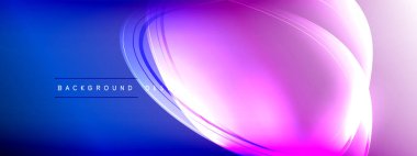 Vektör soyut arkaplan - sıvı gradyan üzerinde sıvı şeffaf kabarcık şekilleri gölgeler ve ışık efektleri