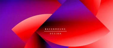 Posterler, kapaklar, afişler, broşürler, web siteleri için parlak renk çemberi ve yuvarlak element minimal geometrik soyut arkaplan