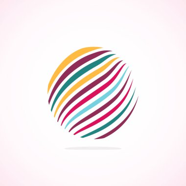 Soyut çember logosu - minimalist amblem, zamansız ve evrensel daire şekli. Benzersiz logo markaların ve kavramların aralığını temsil ediyor, basitliği ve yaratıcılığı tek ve ikonik bir resimde özetliyor