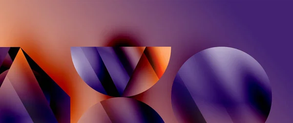 Kiehtova Abstrakti Tausta Koostuu Toisiinsa Kolmiot Ympyrät Muodostaen Kiehtova Tanssi — vektorikuva