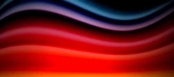 Lignes Onde Couleur Arc Ciel Sur Noir Techno Fond Abstrait — Image vectorielle