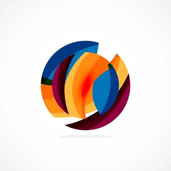 Абстрактный Логотип Круга Динамичная Эстетика Простота Предполагает Подключение Текучесть Энергию — стоковый вектор