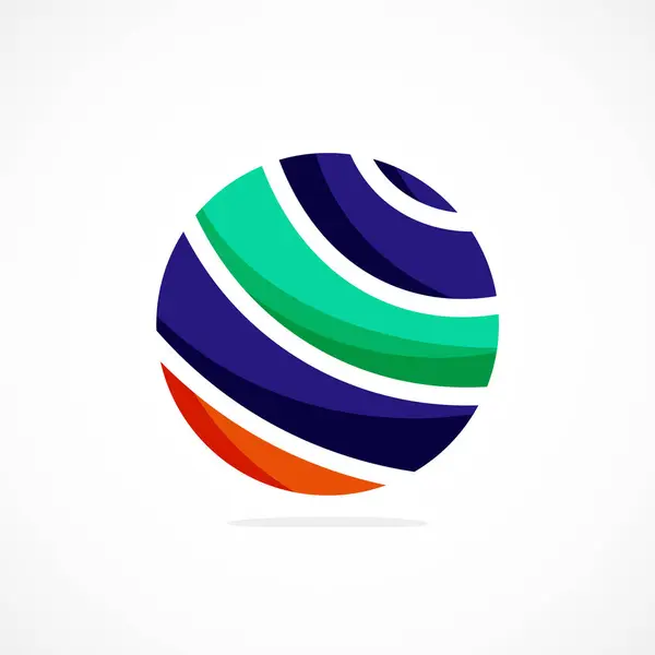 Abstraktní Kruhové Logo Dynamická Estetika Jednoduchost Naznačuje Konektivitu Plynulost Energii — Stockový vektor