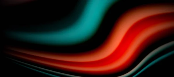 Lignes Onde Couleur Arc Ciel Sur Noir Techno Fond Abstrait — Image vectorielle