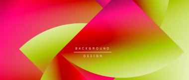 Posterler, kapaklar, afişler, broşürler, web siteleri için parlak renk çemberi ve yuvarlak element minimal geometrik soyut arkaplan