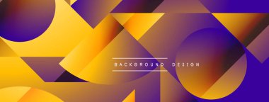 Basit geometrik formlar - dinamik geometrik soyut arkaplan. Duvar kağıdı, afiş, arkaplan, iniş sayfası, duvar sanatı, davetiye, baskılar, posterler için görsel senfoni