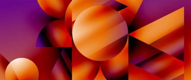 Birbirine kenetlenmiş üçgenler ve dairelerden oluşan büyüleyici soyut arkaplan, hem zerafet hem de modernlik saçan şaşırtıcı şekiller ve desenler oluşturur.