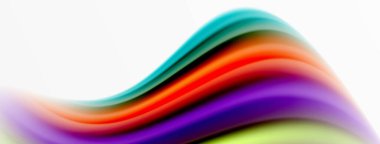 Gökkuşağı rengi ipekten bulanık arka plan beyaz, göz kamaştırıcı bir şekilde canlı arkaplan. Göz kamaştırıcı renk karışımı gökkuşağını, ipeksi ve zarif dalgalı deseni anımsatıyor.