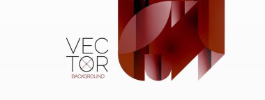 Dinamik soyut vektör arkaplanı. Dairelerin, karelerin ve üçgenlerin uyumlu birleşimi. Geometrik elementler büyüleyici bir zemin oluşturmak için birbirine dolanır. Her şekil biçimlerin kaleydoskopuna katkıda bulunur