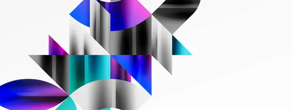 Abstraktní Geometrické Tvary Symbolizující Tvůrčí Technologie Digitální Umění Sociální Komunikaci — Stockový vektor