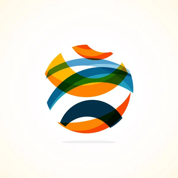 Logotipo Círculo Abstrato Emblema Minimalista Forma Atemporal Universal Círculo Logotipo — Vetor de Stock