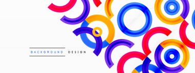 Renkli çember soyut arkaplan. Duvar kağıdı, afiş, sunum, arkaplan şablonu