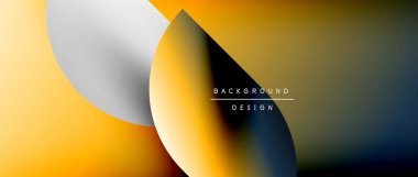 Daireler ve eğimli yuvarlak şekiller. Asgari soyut arkaplan, yuvarlak geometrik şekiller, temiz ve yapılandırılmış tasarım