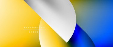 Daireler ve eğimli yuvarlak şekiller. Asgari soyut arkaplan, yuvarlak geometrik şekiller, temiz ve yapılandırılmış tasarım