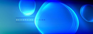 Vektör soyut arkaplan - sıvı gradyan üzerinde sıvı şeffaf kabarcık şekilleri gölgeler ve ışık efektleri