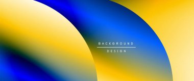 Daireler ve eğimli yuvarlak şekiller. Asgari soyut arkaplan, yuvarlak geometrik şekiller, temiz ve yapılandırılmış tasarım