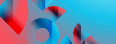 Basit geometrik formlar - dinamik geometrik soyut arkaplan. Duvar kağıdı, afiş, arkaplan, iniş sayfası, duvar sanatı, davetiye, baskılar, posterler için görsel senfoni