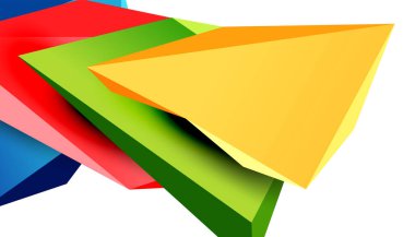 Vektör 3d düşük polimetrik üçgen geometrik tasarım elementleri