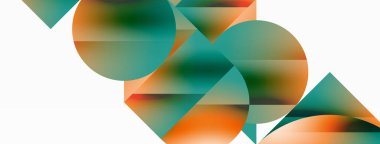 Minimalizm, gradyan cazibesiyle buluşur. Geometrik şekiller sakin bir arka planda birbirine dolanır. İnce renkler birleşir, dinamik bir tuval oluşturur, modern estetiğin kanıtıdır.