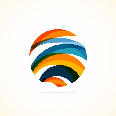 Soyut çember logosu - minimalist amblem, zamansız ve evrensel daire şekli. Benzersiz logo markaların ve kavramların aralığını temsil ediyor, basitliği ve yaratıcılığı tek ve ikonik bir resimde özetliyor