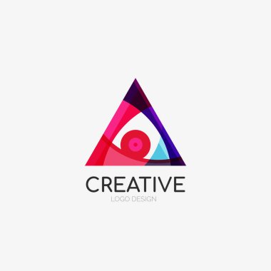Üçgen soyut logo, iş simgesi simgesi
