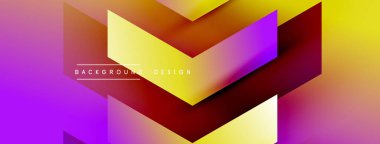 Enerjik geometrik arkaplan harmonik hareket içinde dinamik oklardan oluşan bir dizi içeriyor, hız, çeviklik ve kasıtlı akış duygusunu çağrıştırıyor