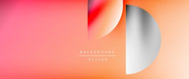 Posterler, kapaklar, afişler, broşürler, web siteleri için parlak renk çemberi ve yuvarlak element minimal geometrik soyut arkaplan