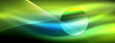 Neon ışıklı çizgi vektörleri: canlı renkler, parlak çizgiler. Neon tabelalardan esinlenerek büyüleyici bir tasarım. Web siteleri, reklamlar ve daha fazlası için elektrik enerjisi