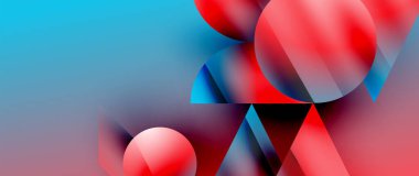 Birbirine kenetlenmiş üçgenler ve dairelerden oluşan büyüleyici soyut arkaplan, hem zerafet hem de modernlik saçan şaşırtıcı şekiller ve desenler oluşturur.