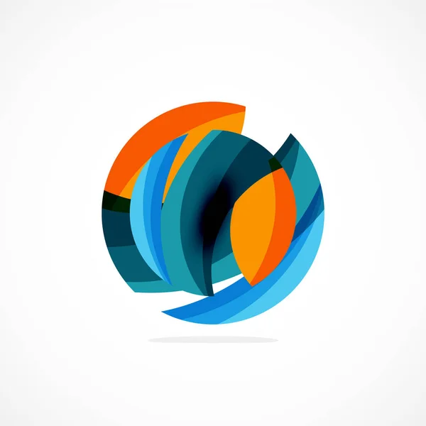 Logotipo Círculo Abstrato Estética Dinâmica Simplicidade Sugere Conectividade Fluidez Energia — Vetor de Stock