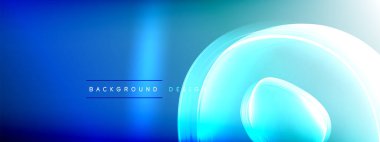 Vektör soyut arkaplan - sıvı gradyan üzerinde sıvı şeffaf kabarcık şekilleri gölgeler ve ışık efektleri