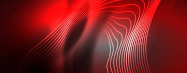 Tekno neon dalga çizgileri, dinamik elektrik hareketi, hız kavramı. Duvar kağıdı, afiş, arkaplan, iniş sayfası, duvar sanatı, davetiye, baskılar için şablonlar