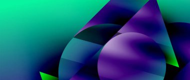 Birbirine kenetlenmiş üçgenler ve dairelerden oluşan büyüleyici soyut arkaplan, hem zerafet hem de modernlik saçan şaşırtıcı şekiller ve desenler oluşturur.