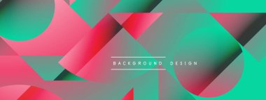 Basit geometrik formlar - dinamik geometrik soyut arkaplan. Duvar kağıdı, afiş, arkaplan, iniş sayfası, duvar sanatı, davetiye, baskılar, posterler için görsel senfoni