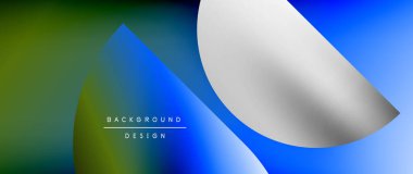 Posterler, kapaklar, afişler, broşürler, web siteleri için parlak renk çemberi ve yuvarlak element minimal geometrik soyut arkaplan