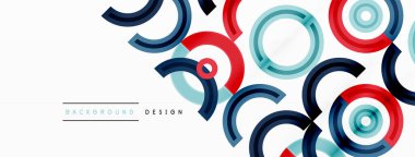 Renkli çember soyut arkaplan. Duvar kağıdı, afiş, sunum, arkaplan şablonu