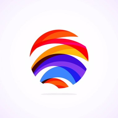 Soyut çember logosu - minimalist amblem, zamansız ve evrensel daire şekli. Benzersiz logo markaların ve kavramların aralığını temsil ediyor, basitliği ve yaratıcılığı tek ve ikonik bir resimde özetliyor