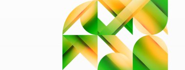 Gradyan renk üçgenleri ve beyaz daireler. Dinamik karışım büyüleyici görsel etki yaratıyor. Dijital tasarımlar, sunumlar, web sitesi afişleri, sosyal medya paylaşımları için geometrik arkaplan