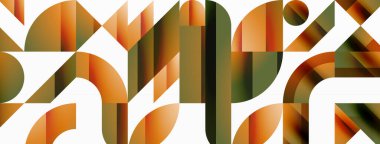 Çeşitli geometrik şekiller, dijital tasarımlar, sunumlar, web sitesi afişleri, sosyal medya paylaşımları için çağdaş tasarım için çok yönlü bir tablo sunarak, asgari soyut bir zemin üzerinde birleşir.