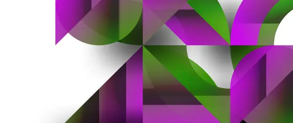 Geometrische Verschmelzung Abstrakte Harmonie Von Dreiecken Und Kreisen Minimalistischem Hintergrunddesign — Stockvektor