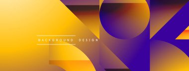 Basit geometrik formlar - dinamik geometrik soyut arkaplan. Duvar kağıdı, afiş, arkaplan, iniş sayfası, duvar sanatı, davetiye, baskılar, posterler için görsel senfoni