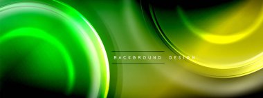 Çember çizgileri ve baloncuklar ışık ve gölge efektleriyle parlayan etki eğiminde. Işık, gölge ve derinliğin dinamik etkileşimi. Gelecekçi ve ritmik teknoloji tasarımı