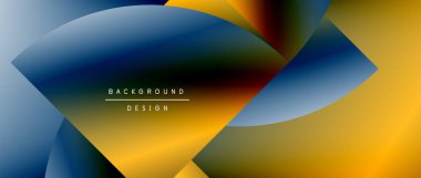 Posterler, kapaklar, afişler, broşürler, web siteleri için parlak renk çemberi ve yuvarlak element minimal geometrik soyut arkaplan