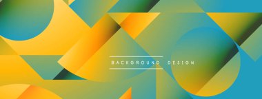 Basit geometrik formlar - dinamik geometrik soyut arkaplan. Duvar kağıdı, afiş, arkaplan, iniş sayfası, duvar sanatı, davetiye, baskılar, posterler için görsel senfoni