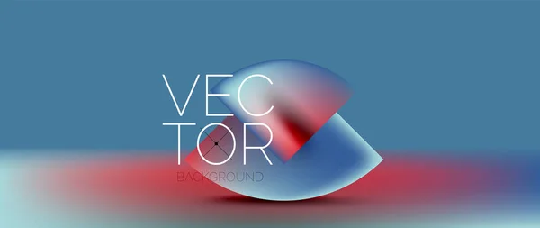 Liquid Gradient Color Geometric Shapes Circles Podium Background — Stock Vector