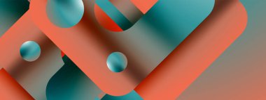 Basit geometrik formlar - dinamik geometrik soyut arkaplan. Duvar kağıdı, afiş, arkaplan, iniş sayfası, duvar sanatı, davetiye, baskılar, posterler için görsel senfoni