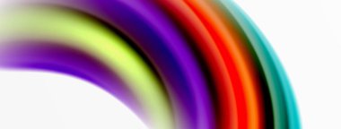 Gökkuşağı rengi ipekten bulanık arka plan beyaz, göz kamaştırıcı bir şekilde canlı arkaplan. Göz kamaştırıcı renk karışımı gökkuşağını, ipeksi ve zarif dalgalı deseni anımsatıyor.