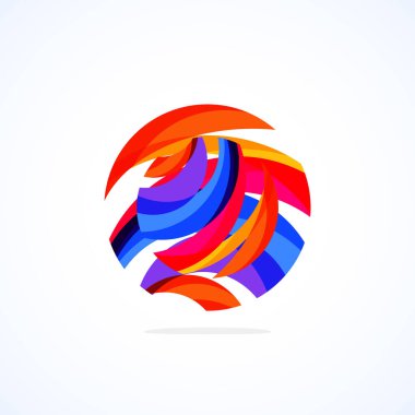 Soyut çember logosu - minimalist amblem, zamansız ve evrensel daire şekli. Benzersiz logo markaların ve kavramların aralığını temsil ediyor, basitliği ve yaratıcılığı tek ve ikonik bir resimde özetliyor